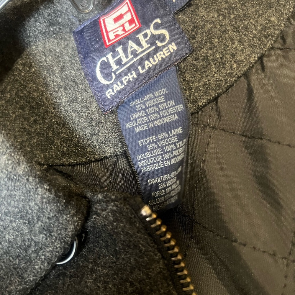 Chaps Charcoal Wool Men's Pea Coat